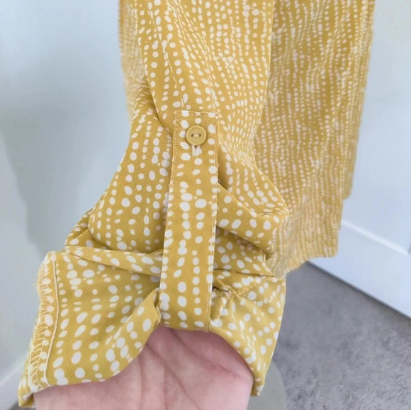 Yellow Buttons Down Blouses - Picture 9 of 10